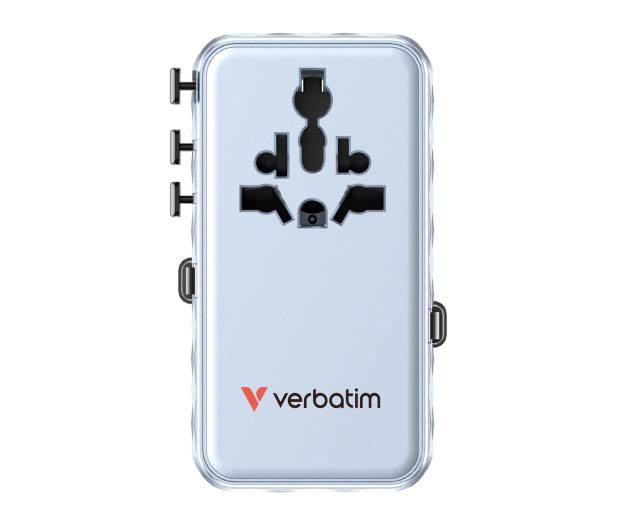 VERBATIM Charge ’n’ Travel 70W 2C retractable Universal Adapter blue 30187 - 1483863 - zdjęcie 3